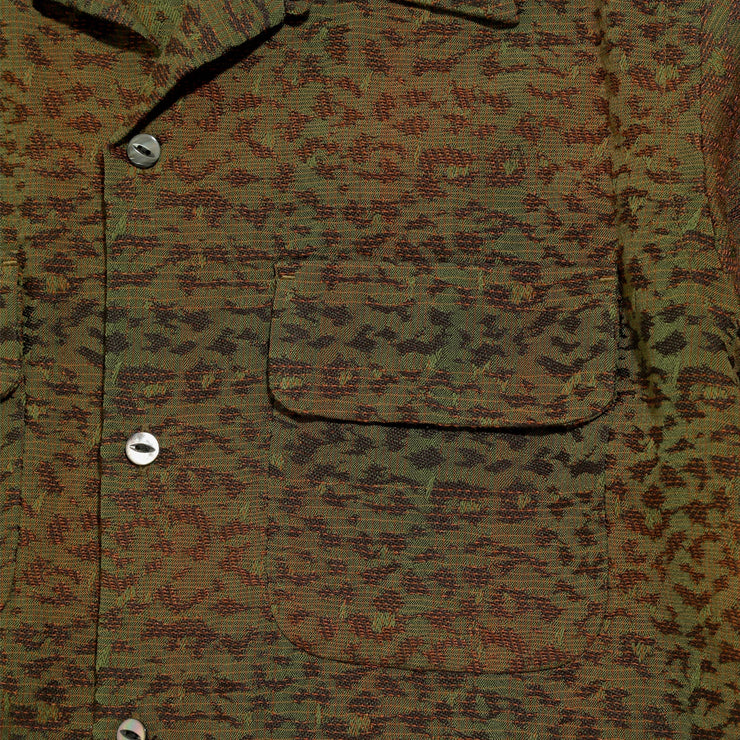 C.O.B S/S Classic Shirt - R/W Jacquard / LEOPARD