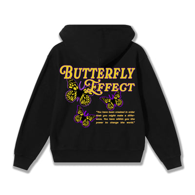 BUTTERFLY EFFECT HOODIE / BLACK YELLOW